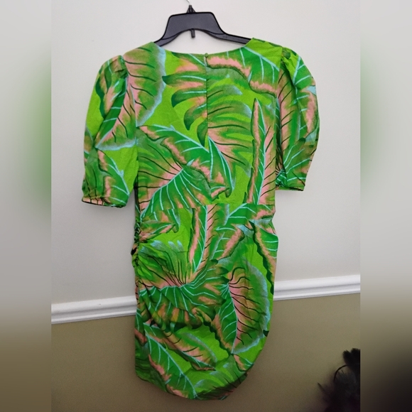Farm RIO TROPICAL PRINT PUFF SLEEVE DRESS XL - Picture 5 of 5